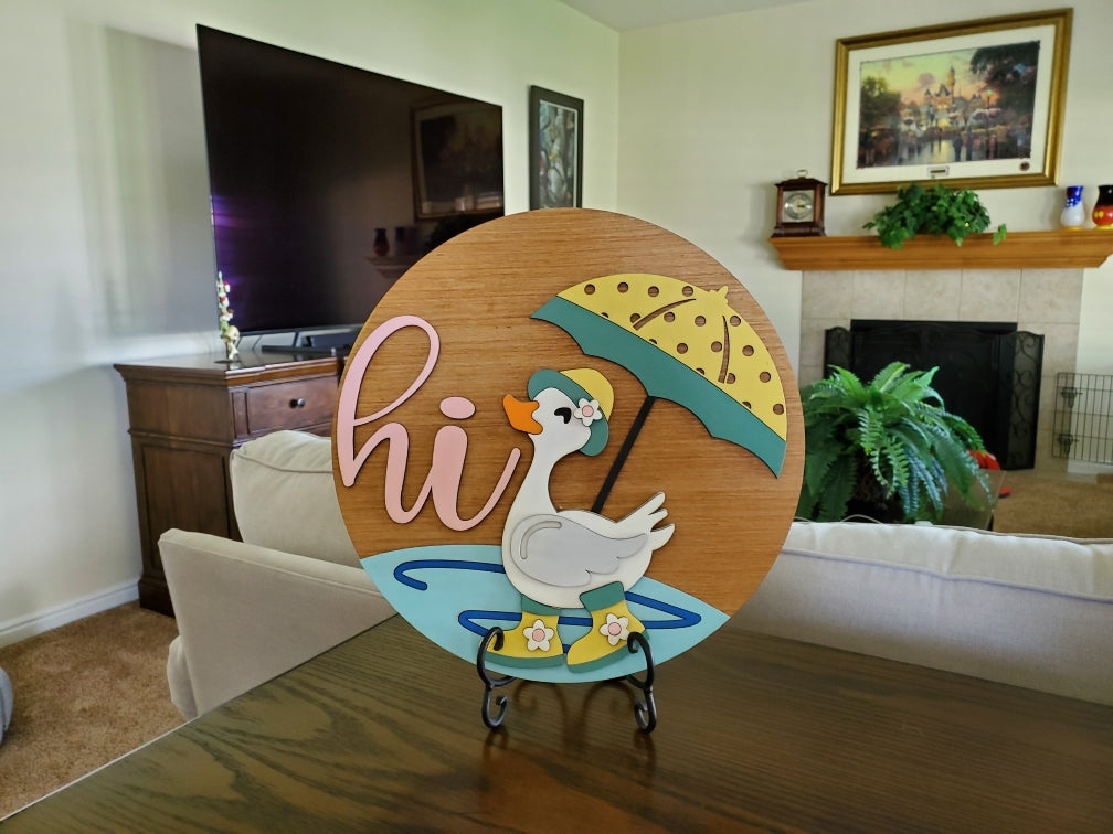 DIY 14" Spring Duck Sign