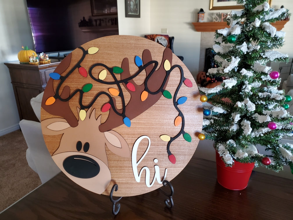 DIY 14" Reindeer Sign