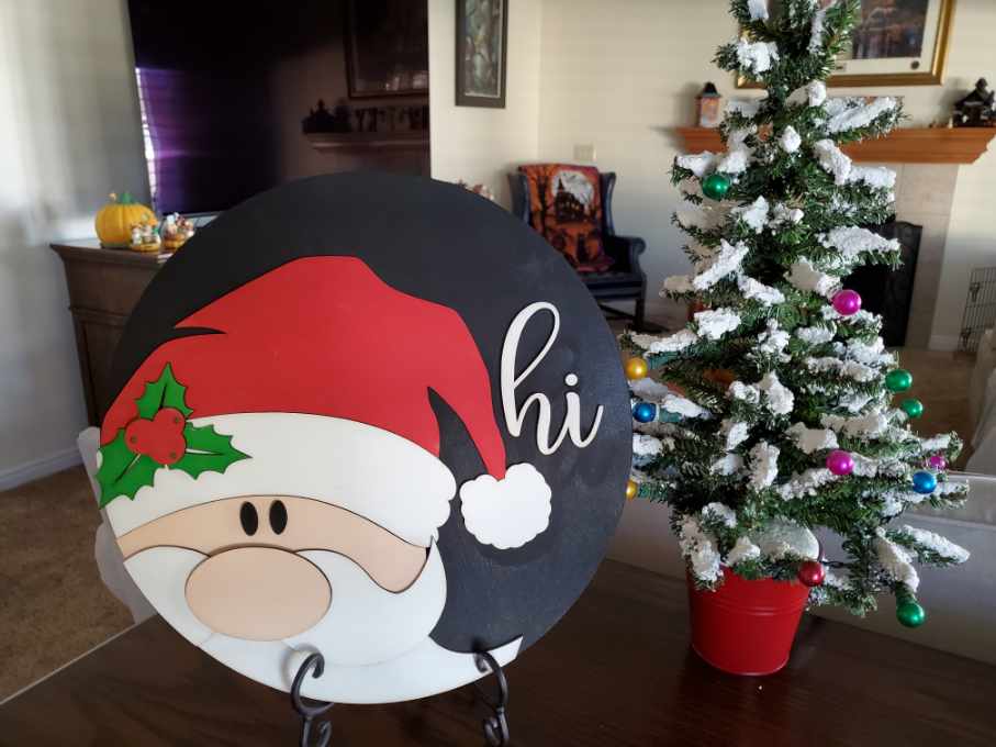 DIY 14" Santa Sign
