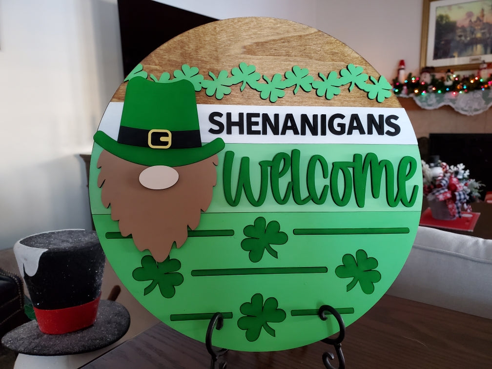 Shenanigans Welcome DIY 14" Sign