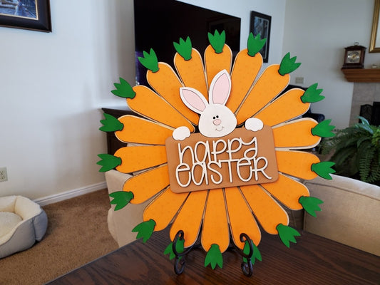 DIY 14" Carrot Wreath Sign