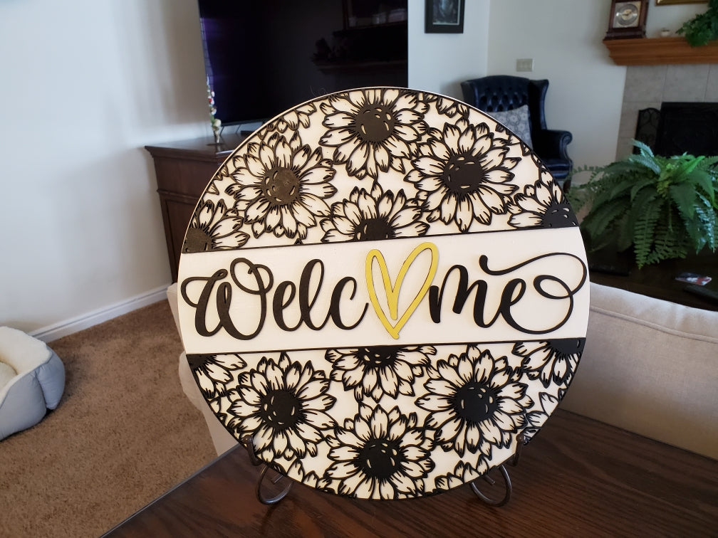 DIY 14" Sunflower Sign