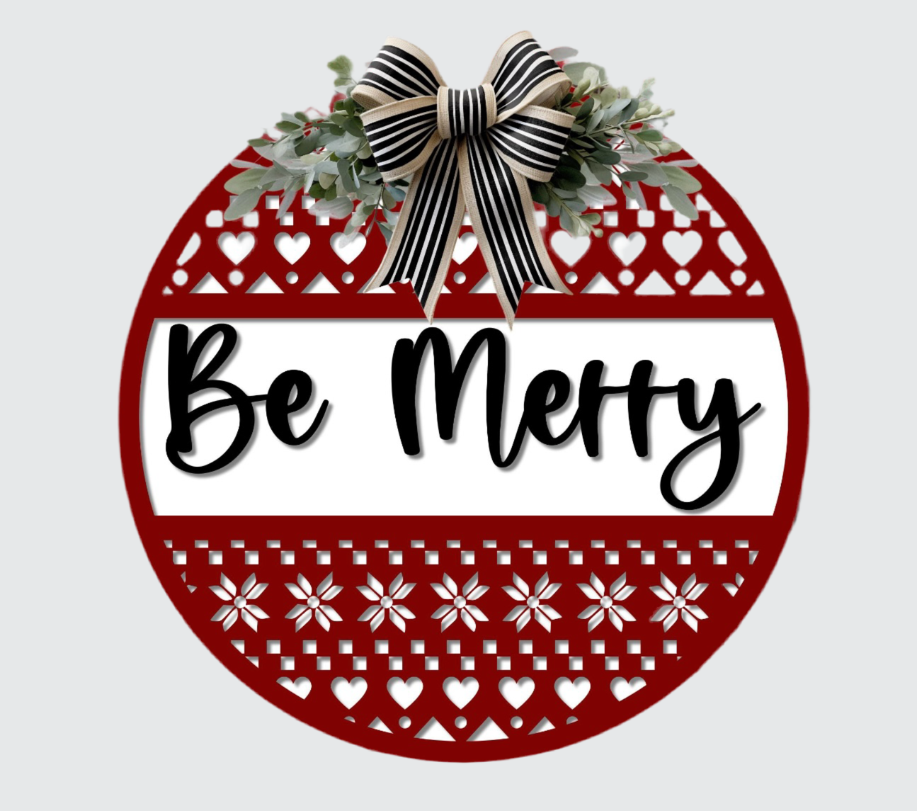 14” Be Merry Wood Sign