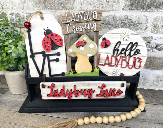 Ladybug Interchangeable Signs For Wagon/Shelf Sitter