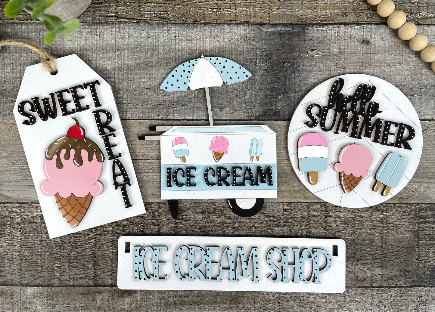 Ice Cream Shop Interchangeable For Wagon/Shelf Sitter