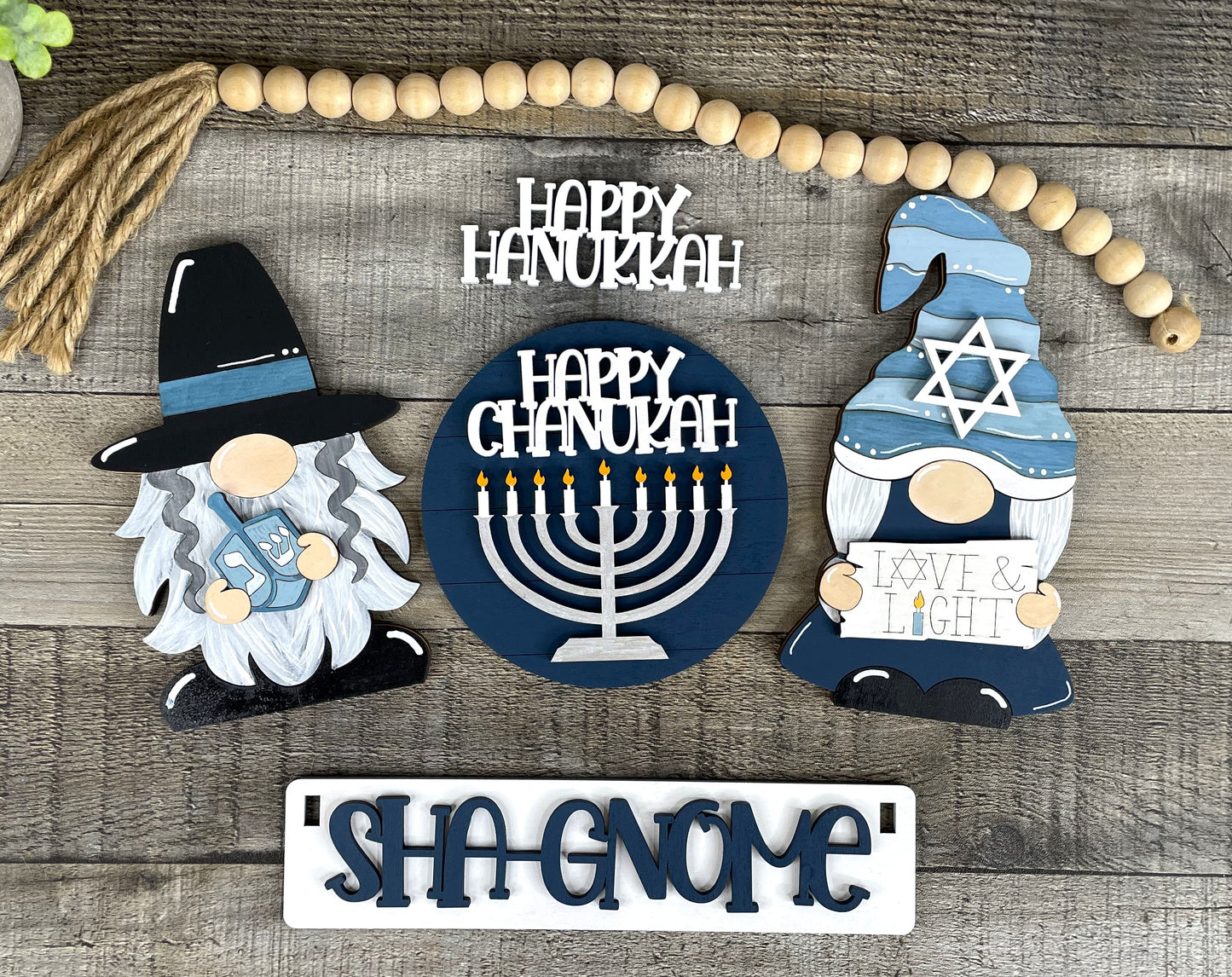 Happy Hanukkah Interchangeable Signs For Wagon/Shelf Sitter