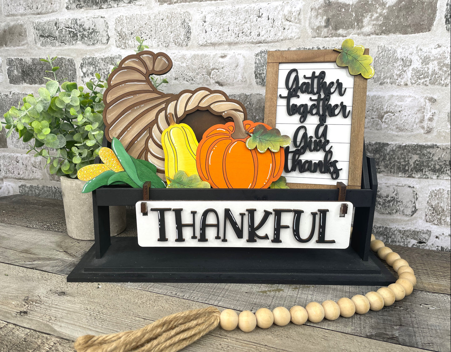 Thankful Interchangeable Signs For Wagon/Shelf Sitter