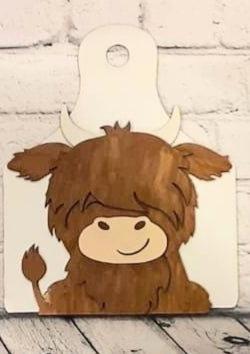 14" Highland Cow Sign