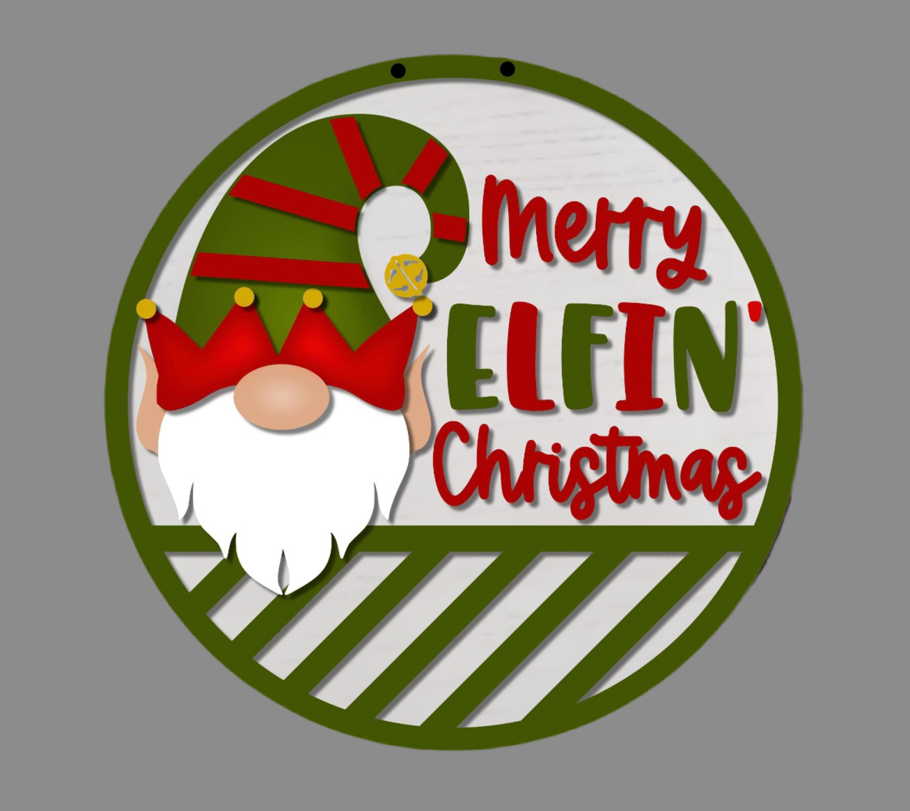 14” Merry Elfin’ Wood sign