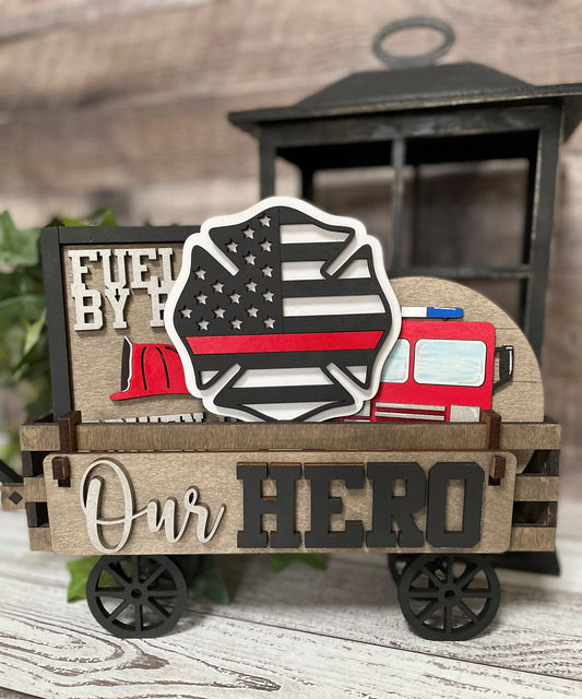 Interchangeable Firefighter Wagon/Shelf Sitter