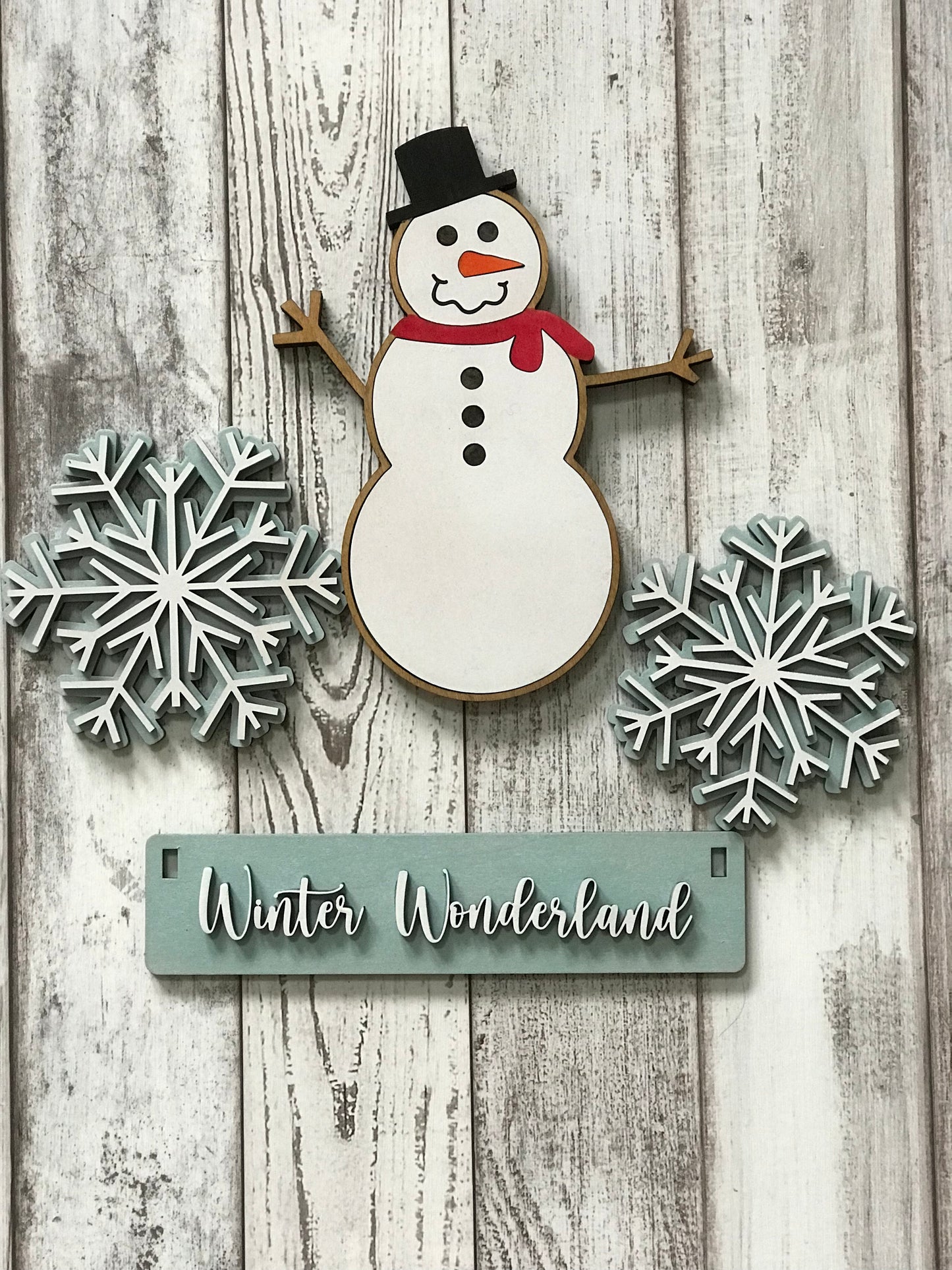 Snowman Interchangeable Signs For Wagon/Shelf Sitter