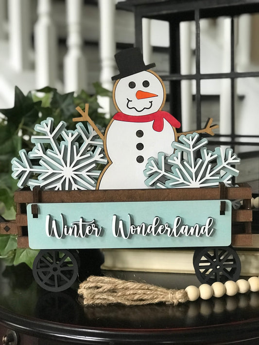 Snowman Interchangeable Signs For Wagon/Shelf Sitter