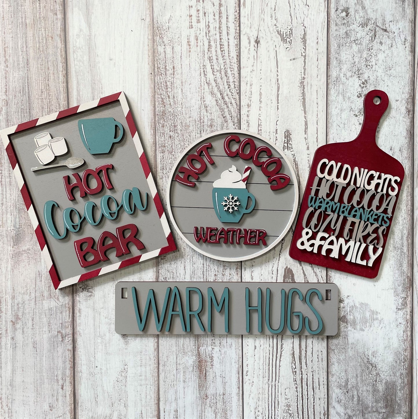 Hot Cocoa Interchangeable Signs For Wagon/Shelf Sitter