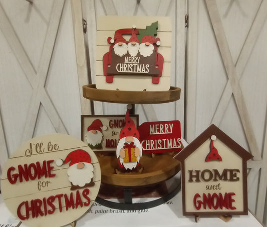 DIY Christmas Gnome Tier Tray