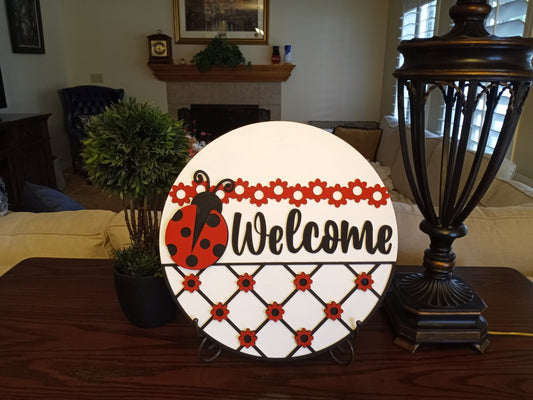 DIY 14" Ladybug sign