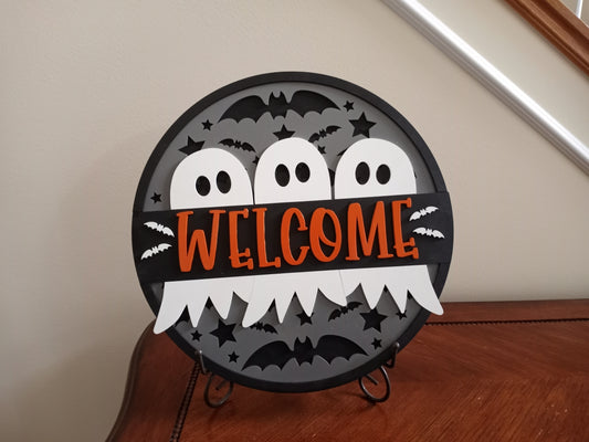 DIY 14" Trio Ghosts Sign