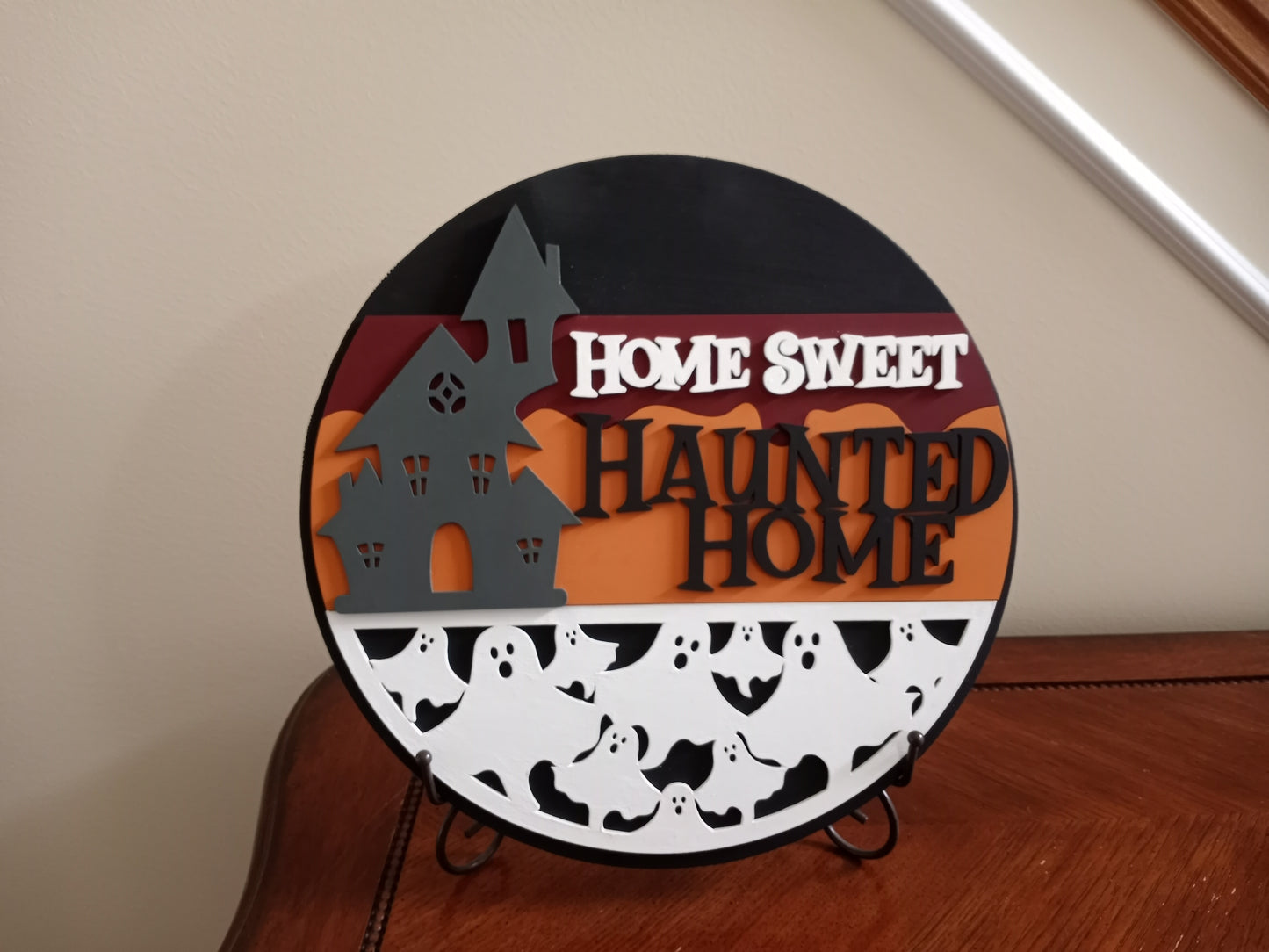 DIY 14" Home Sweet Haunted Home Sign