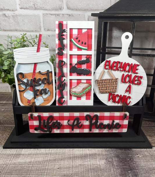 Summer Picnic Interchangeable Signs For Wagon/Shelf Sitter