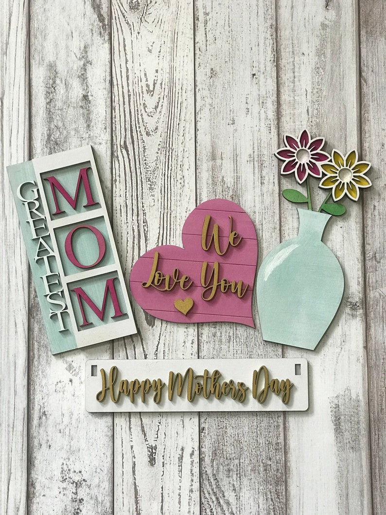 Mothers Day Interchangeable Signs For Wagon/Shelf Sitter