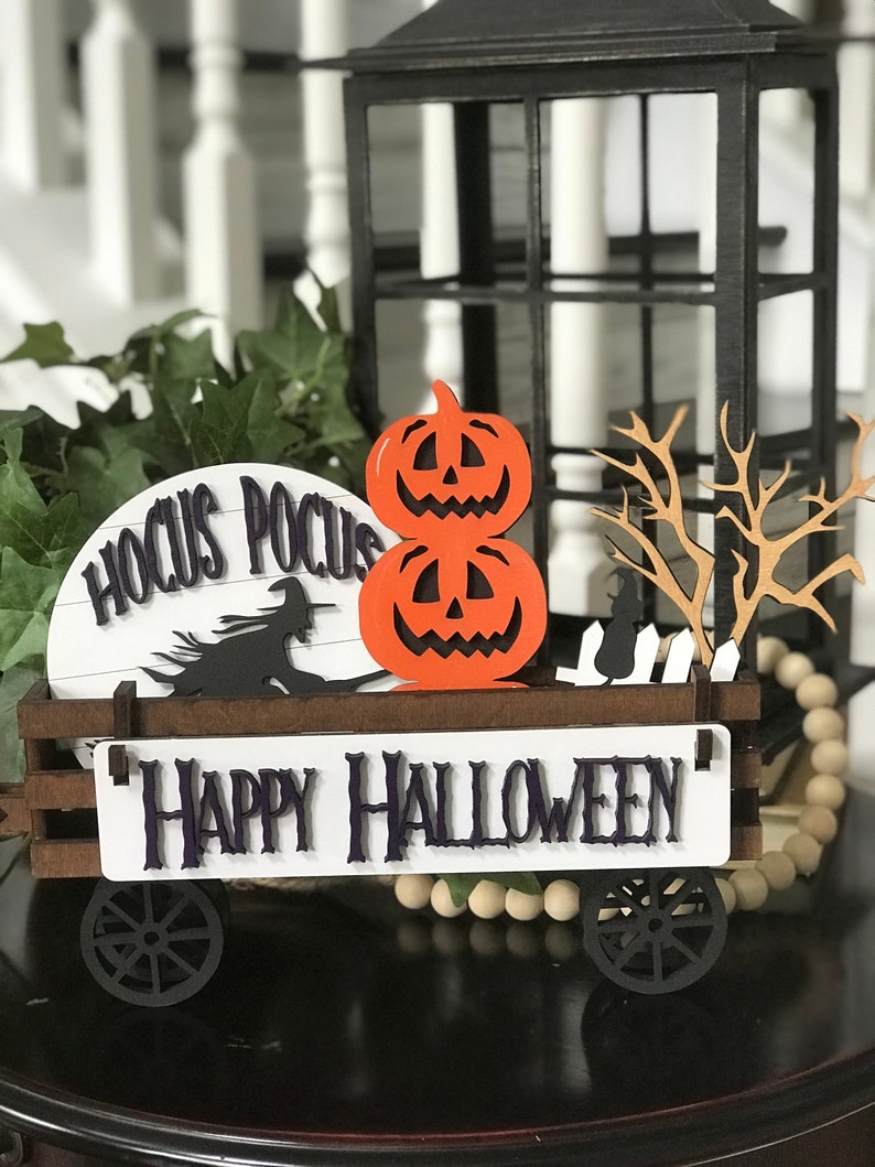 Halloween Interchangeable Signs For Wagon/Shelf Sitter