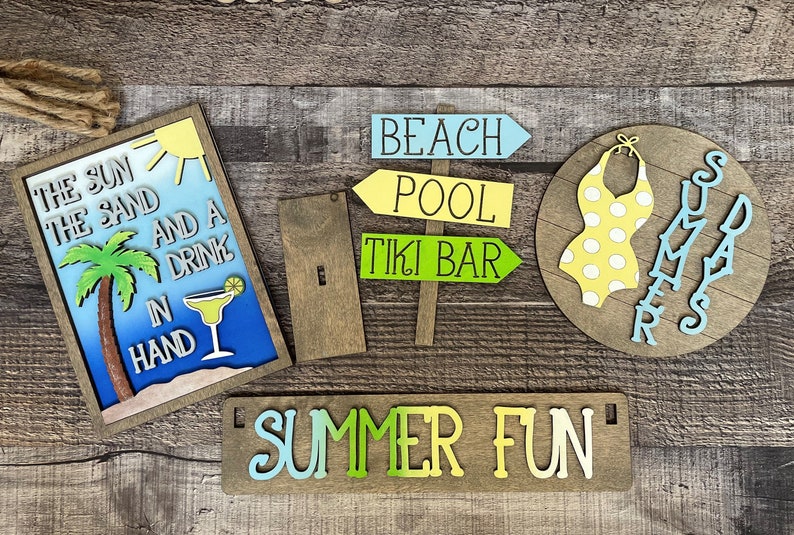 Summer Days Interchangeable Signs For Wagon/Shelf Sitter